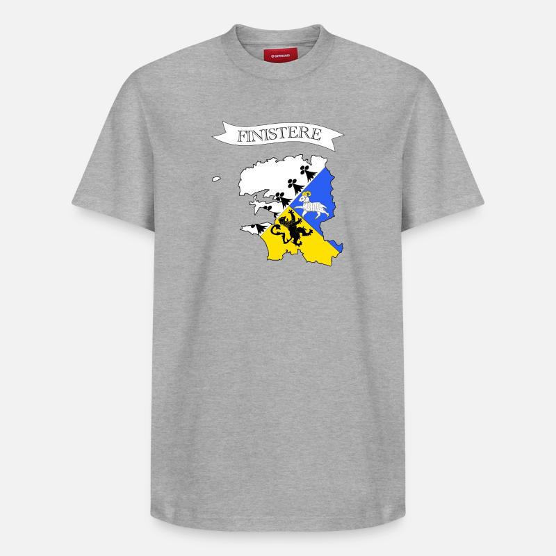 Finistère - T-shirt unisexe décontracté en coton Supima – de SPREAD - gris chiné