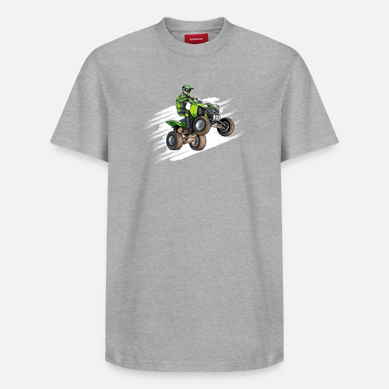 Motorrad, Quad - Relaxed Unisex Supima Cotton T-Shirt – von SPREAD - Grau meliert