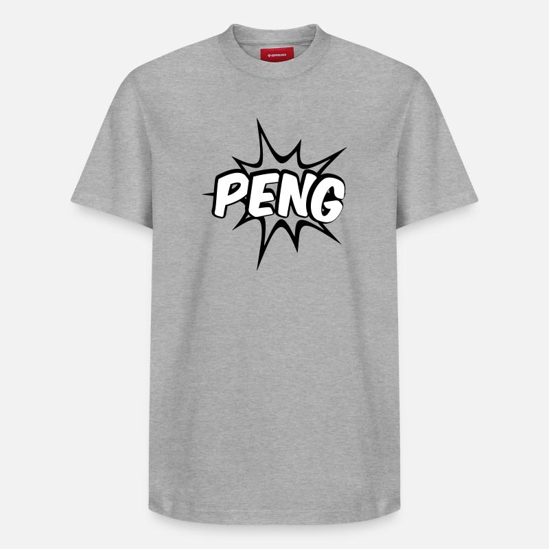 Peng Comic Design - T-shirt unisexe décontracté en coton Supima – de SPREAD - gris chiné