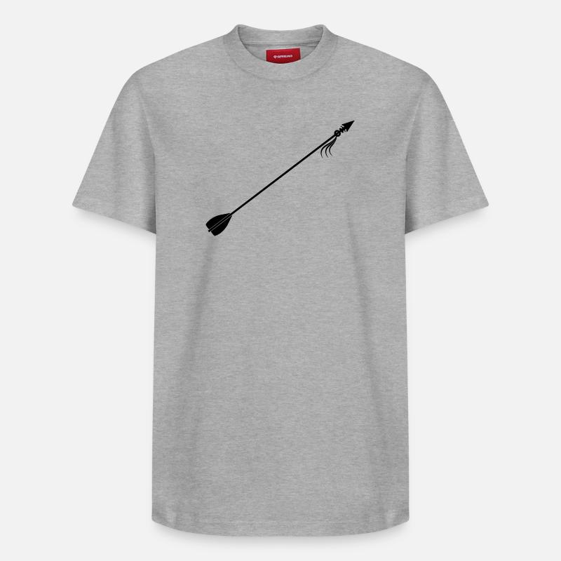 Flèche viking - T-shirt unisexe décontracté en coton Supima – de SPREAD - gris chiné