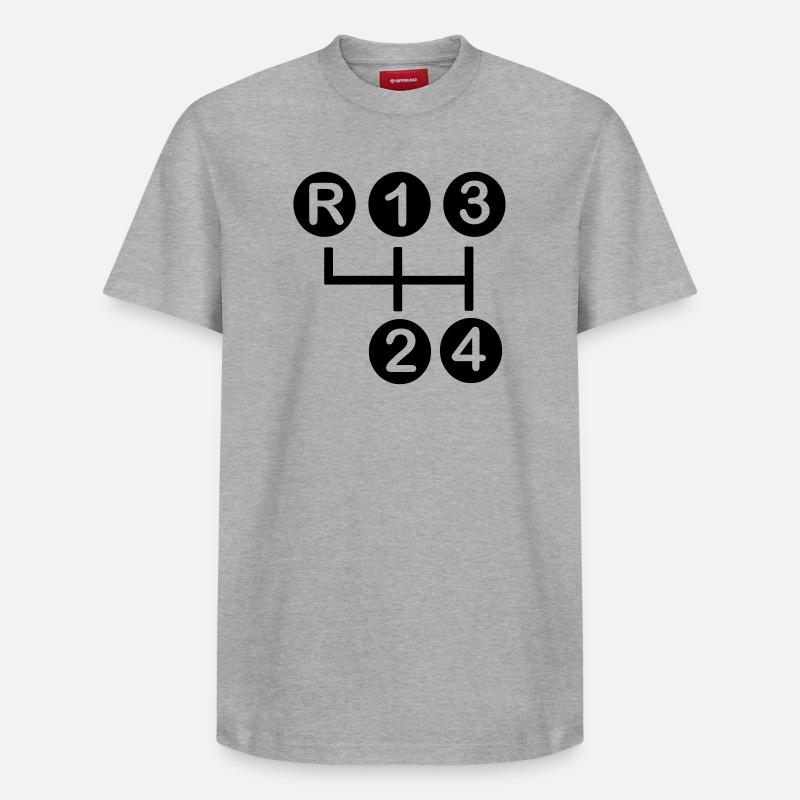 Getriebe 4-Gang - Relaxed Unisex Supima Cotton T-Shirt – von SPREAD - Grau meliert
