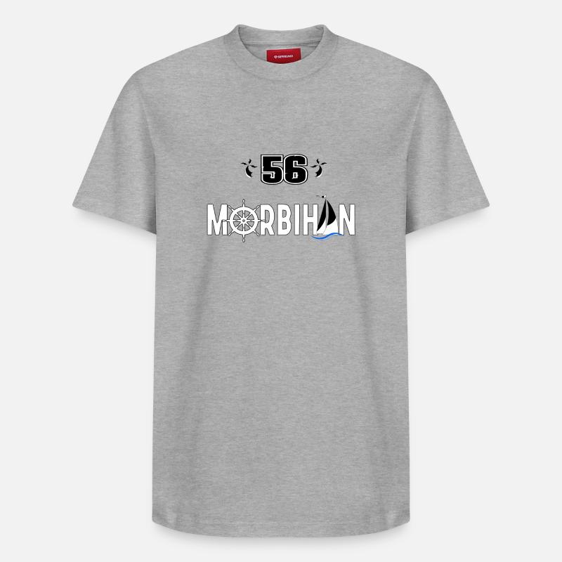 Morbihan - T-shirt unisexe décontracté en coton Supima – de SPREAD - gris chiné