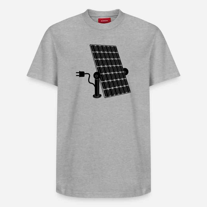 Solar panel with plug - Relaxed Unisex Supima Cotton T-Shirt – by SPREAD - heather grey