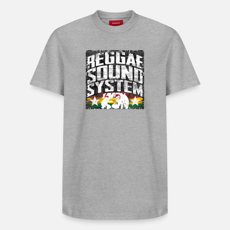 Système de son Reggae - T-shirt unisexe décontracté en coton Supima – de SPREAD - gris chiné