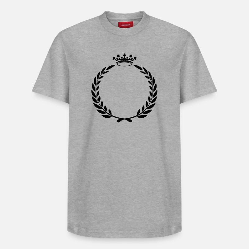 Lorbeerkranz mit Krone - Relaxed Unisex Supima Cotton T-Shirt – von SPREAD - Grau meliert