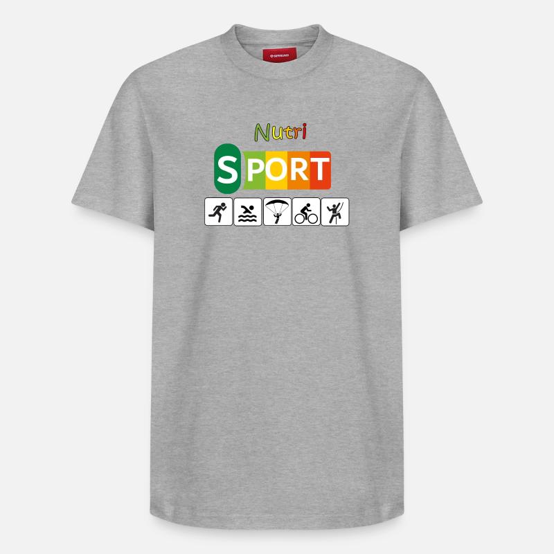 Nutri sport - T-shirt unisexe décontracté en coton Supima – de SPREAD - gris chiné