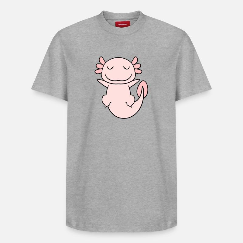 Axolotl Rose Doux - T-shirt unisexe décontracté en coton Supima – de SPREAD - gris chiné