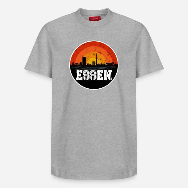 Alimentation Skyline - T-shirt unisexe décontracté en coton Supima – de SPREAD - gris chiné