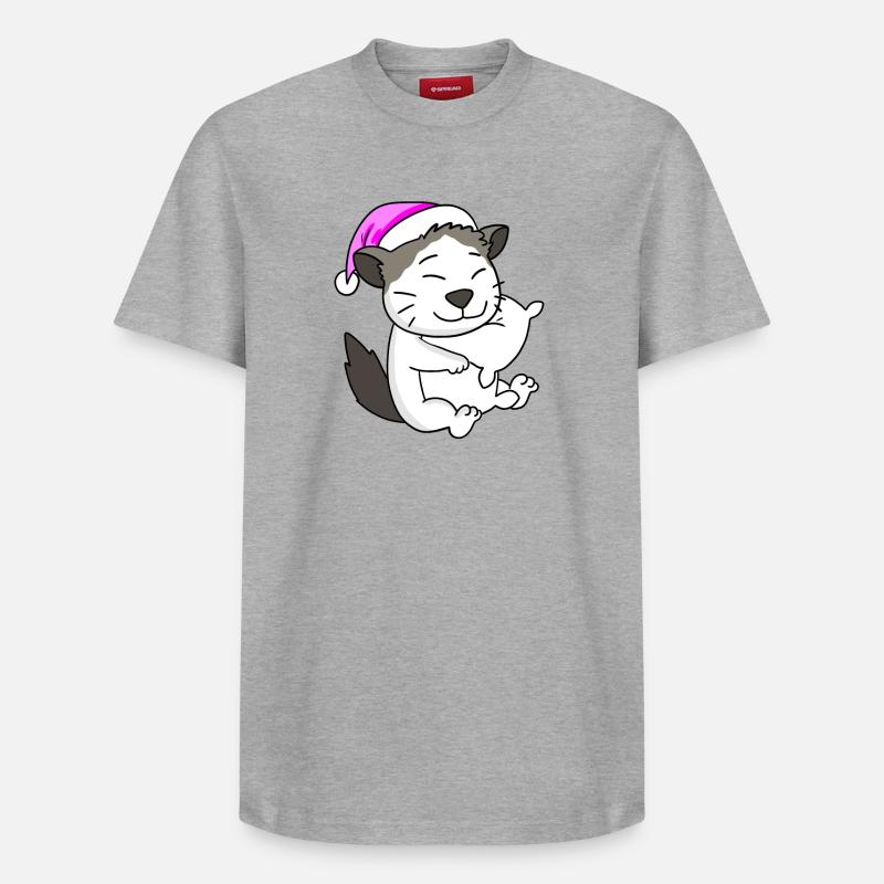 Chat race Ragdoll - T-shirt unisexe décontracté en coton Supima – de SPREAD - gris chiné