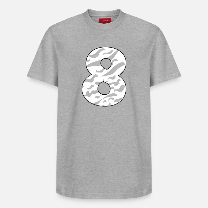 8 - T-shirt unisexe décontracté en coton Supima – de SPREAD - gris chiné