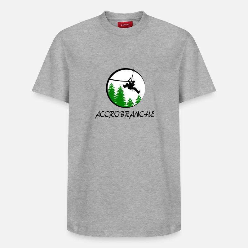 Accrobranche - T-shirt unisexe décontracté en coton Supima – de SPREAD - gris chiné