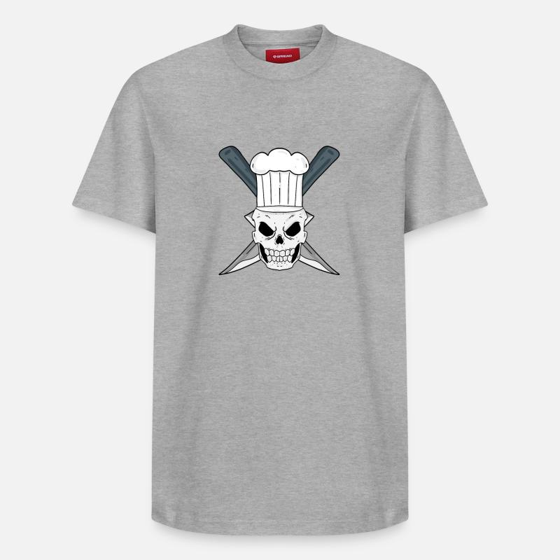 Crâne Koch - T-shirt unisexe décontracté en coton Supima – de SPREAD - gris chiné
