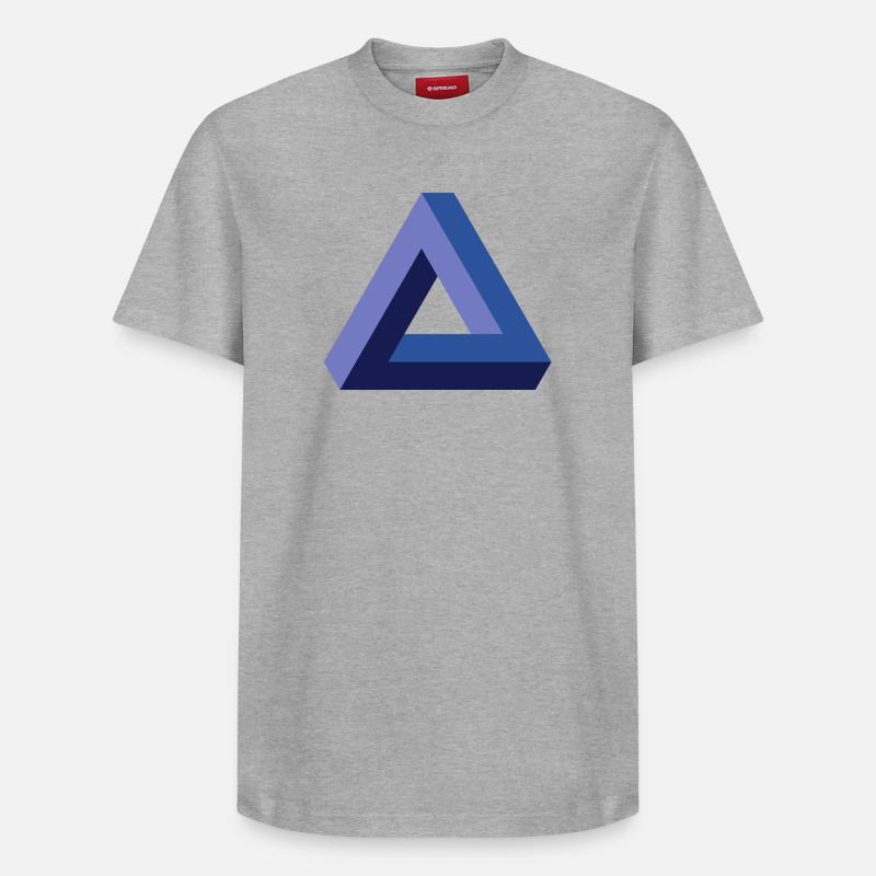Optical illusion triangle - Relaxed Unisex Supima Cotton T-Shirt – by SPREAD - heather grey