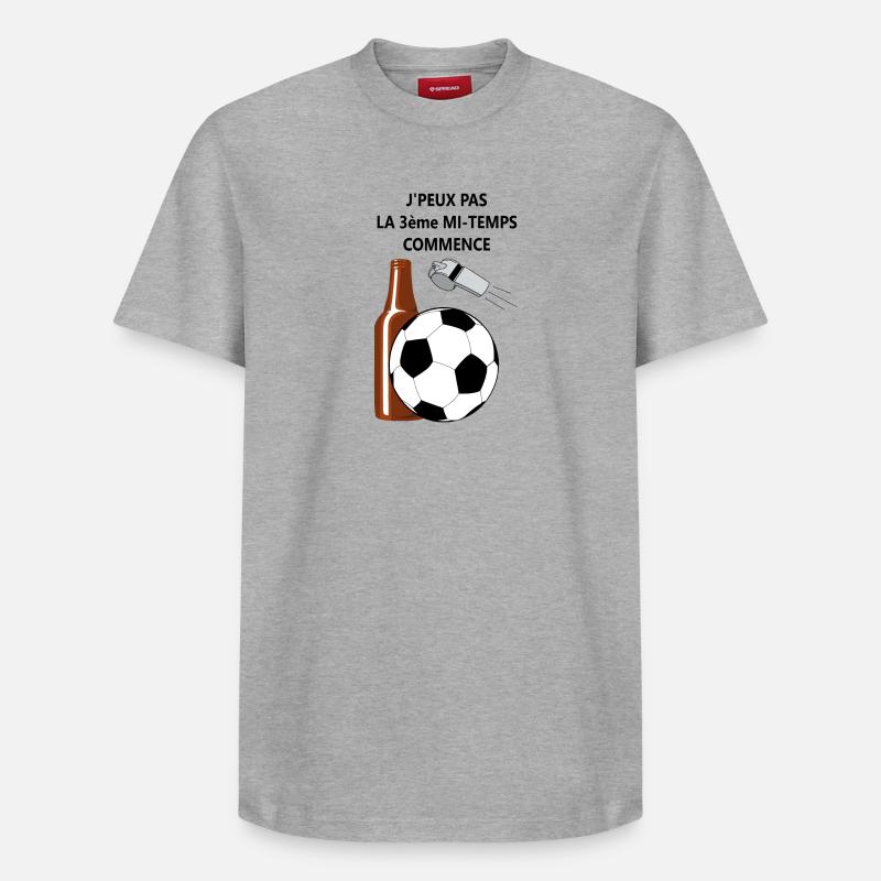 3 ème mi-temps - T-shirt unisexe décontracté en coton Supima – de SPREAD - gris chiné