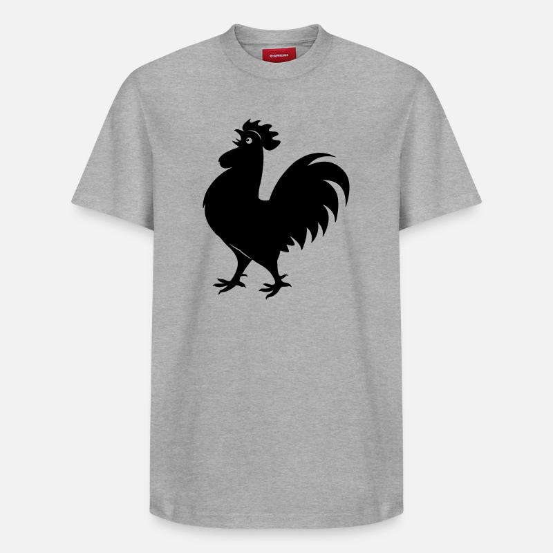 Rooster shadow figure - Relaxed Unisex Supima Cotton T-Shirt – by SPREAD - heather grey