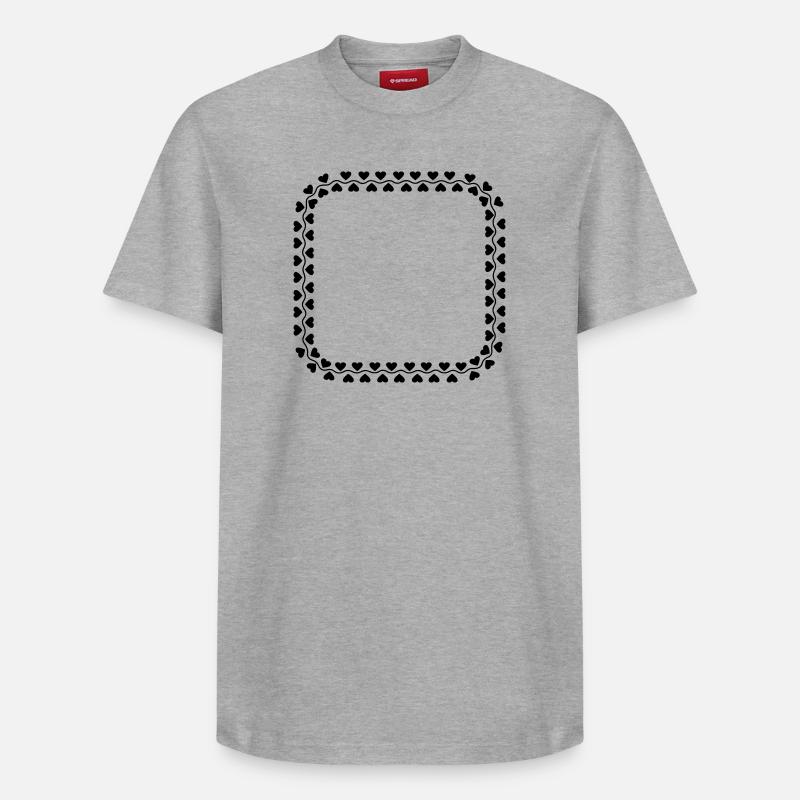 Logo du cœur de cadre - T-shirt unisexe décontracté en coton Supima – de SPREAD - gris chiné
