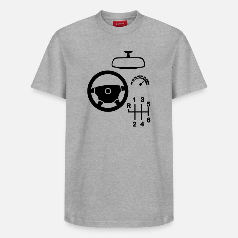 Car interior - Relaxed Unisex Supima Cotton T-Shirt – by SPREAD - heather grey