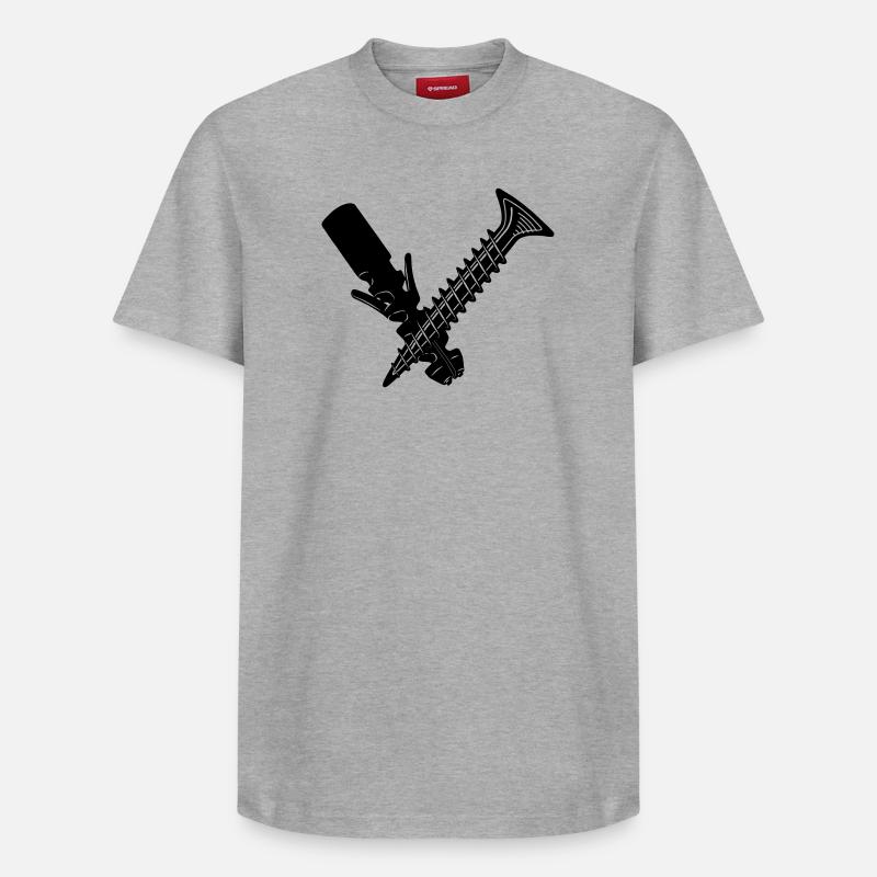 Visser et bouchon - T-shirt unisexe décontracté en coton Supima – de SPREAD - gris chiné