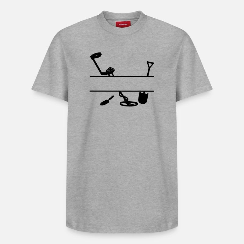 Logo du détecteur de métaux - T-shirt unisexe décontracté en coton Supima – de SPREAD - gris chiné