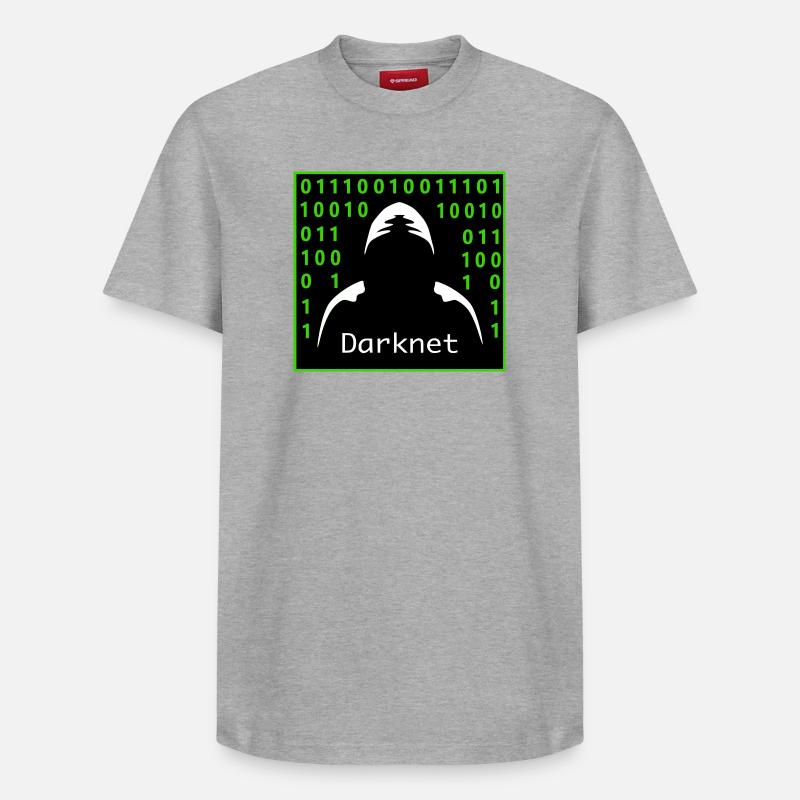 Darknet - T-shirt unisexe décontracté en coton Supima – de SPREAD - gris chiné