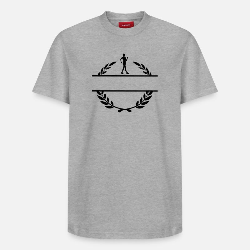 Logo transparent Walker - T-shirt unisexe décontracté en coton Supima – de SPREAD - gris chiné