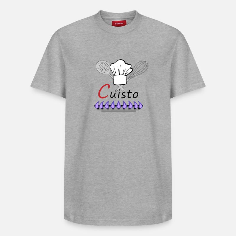 cuisto - T-shirt unisexe décontracté en coton Supima – de SPREAD - gris chiné