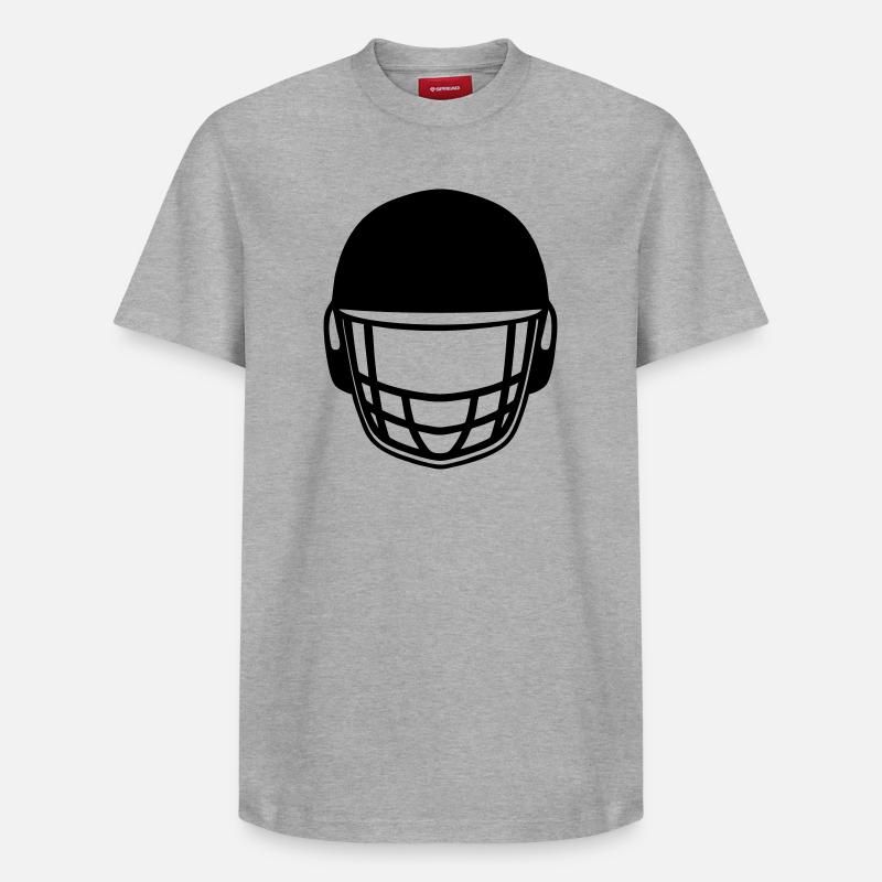 Cricket-Helm-Logo - Relaxed Unisex Supima Cotton T-Shirt – von SPREAD - Grau meliert