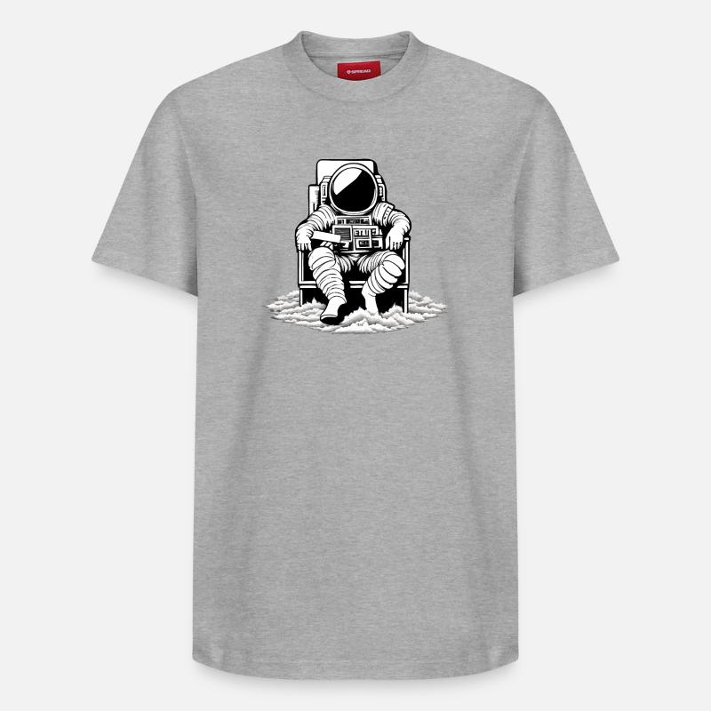 Frissons des astronautes - T-shirt unisexe décontracté en coton Supima – de SPREAD - gris chiné