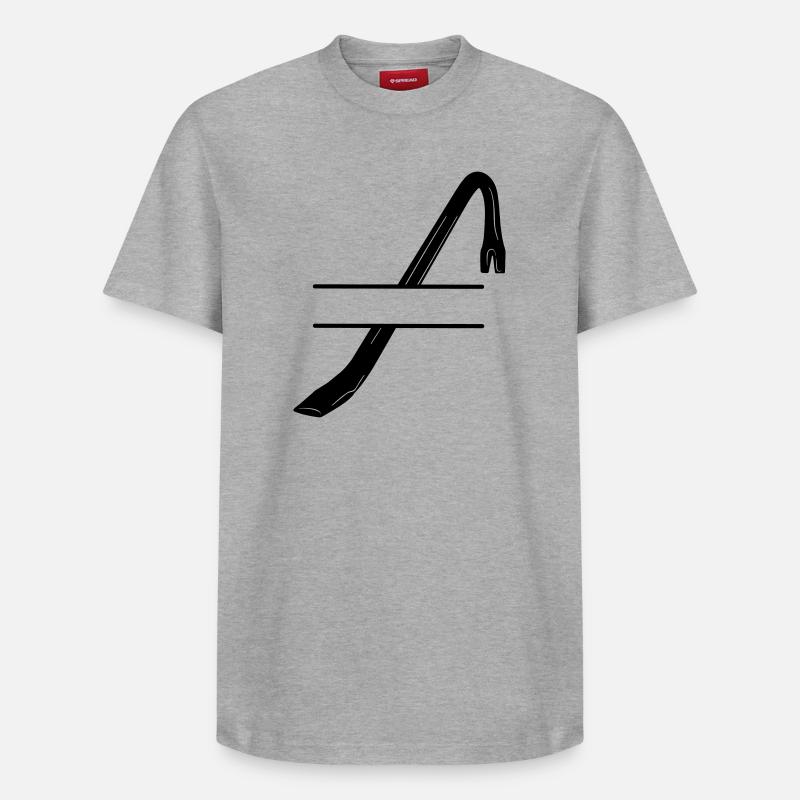 Logo cambrioleur Pied-de-biche ou pied-de-biche - T-shirt unisexe décontracté en coton Supima – de SPREAD - gris chiné