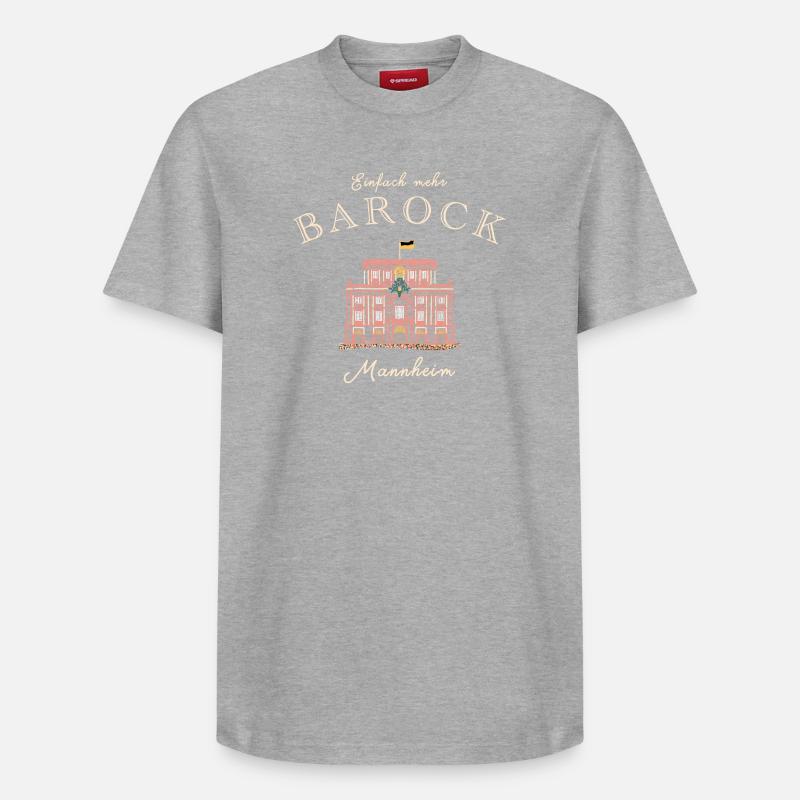 Mannheim, Palais baroque, Bade-Wurtemberg - T-shirt unisexe décontracté en coton Supima – de SPREAD - gris chiné