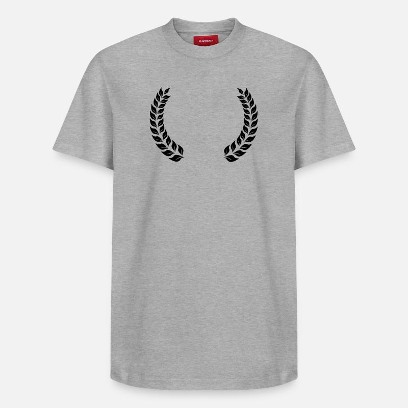 Couronne de laurier espace ouvert - T-shirt unisexe décontracté en coton Supima – de SPREAD - gris chiné