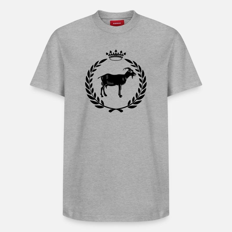 Bester Ziegen- oder Käse-Lorbeerkranz - Relaxed Unisex Supima Cotton T-Shirt – von SPREAD - Grau meliert