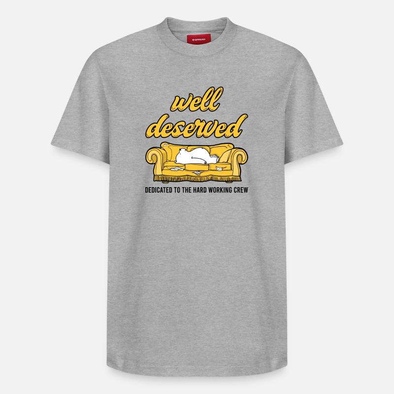 bien mérité - T-shirt unisexe décontracté en coton Supima – de SPREAD - gris chiné
