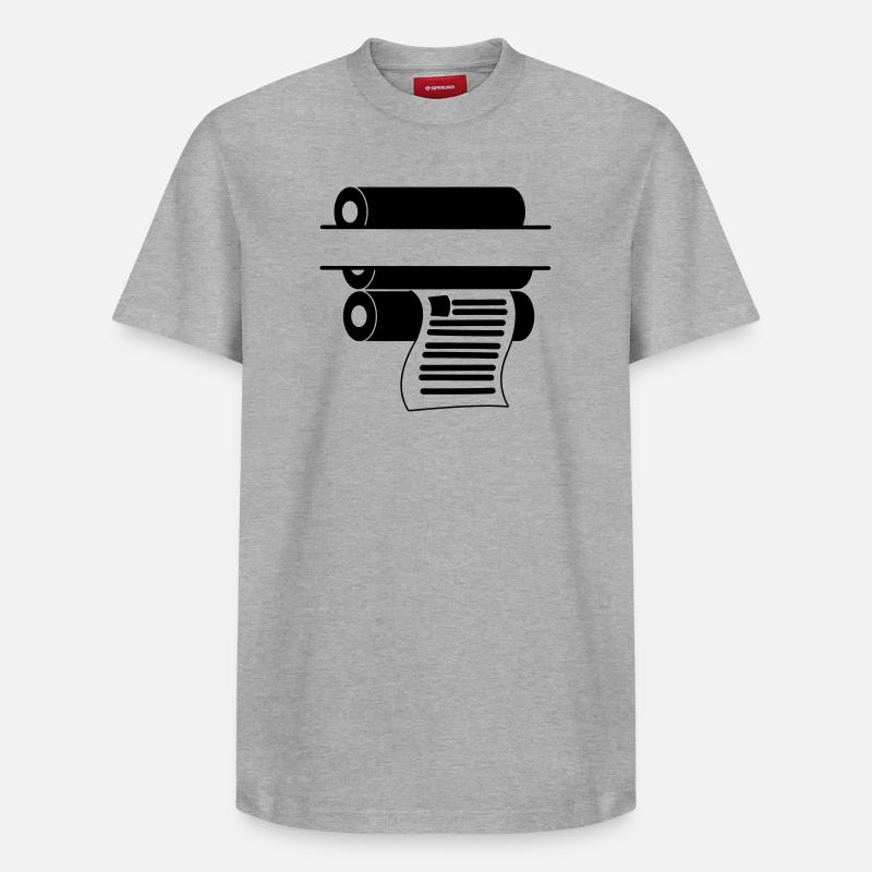 Printing logo 2 - Relaxed Unisex Supima Cotton T-Shirt – by SPREAD - heather grey