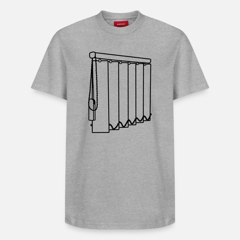 Couvre-fenêtres à lattes transparents - T-shirt unisexe décontracté en coton Supima – de SPREAD - gris chiné