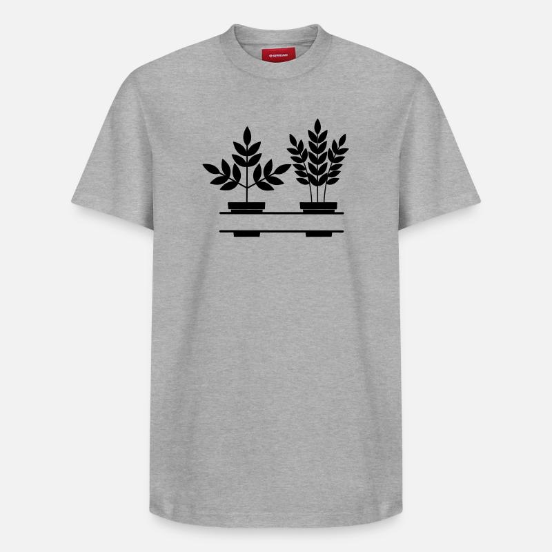 Bannière Plantes - T-shirt unisexe décontracté en coton Supima – de SPREAD - gris chiné