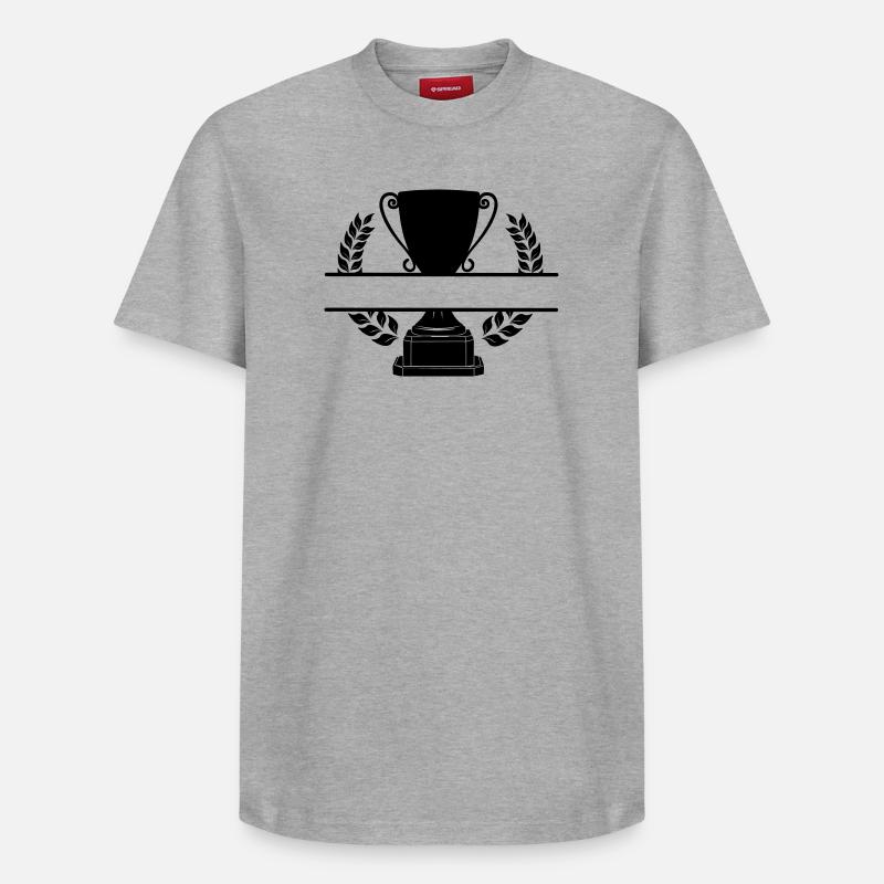 Coupe pour la première place - T-shirt unisexe décontracté en coton Supima – de SPREAD - gris chiné