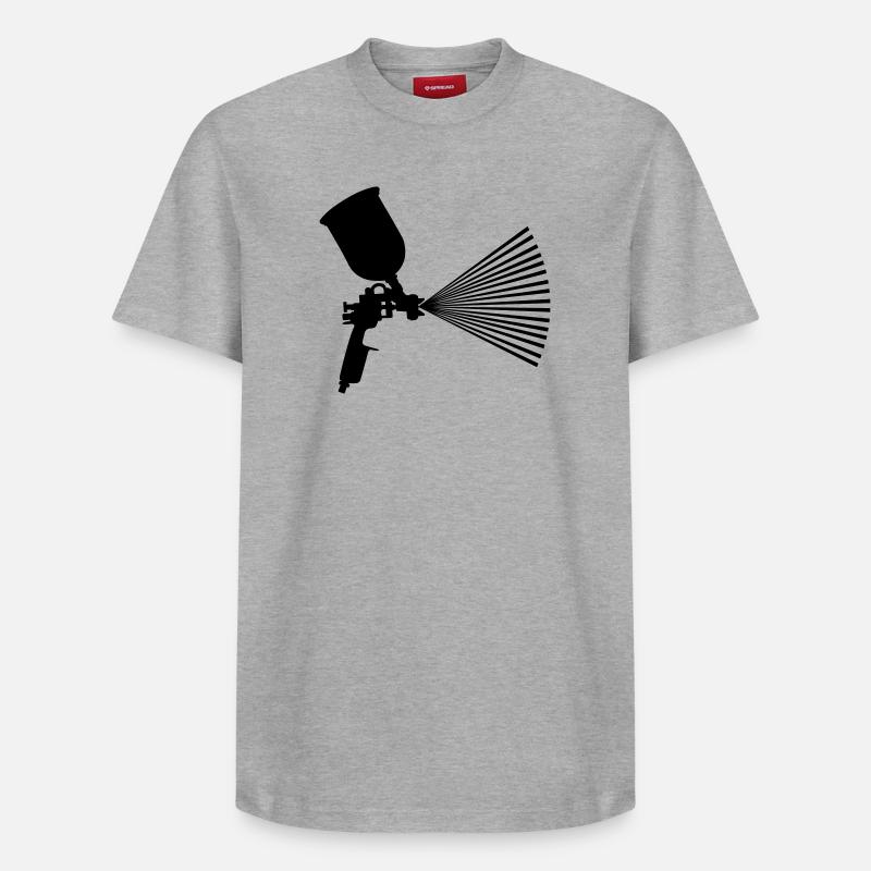 Sprühfarbe mit Strahl - Relaxed Unisex Supima Cotton T-Shirt – von SPREAD - Grau meliert