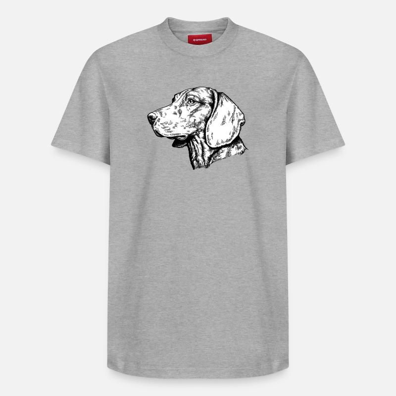 Scenthound Portrait - T-shirt unisexe décontracté en coton Supima – de SPREAD - gris chiné