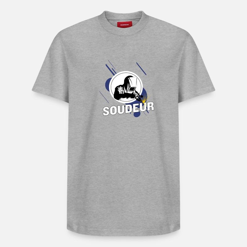 Soudeur - T-shirt unisexe décontracté en coton Supima – de SPREAD - gris chiné