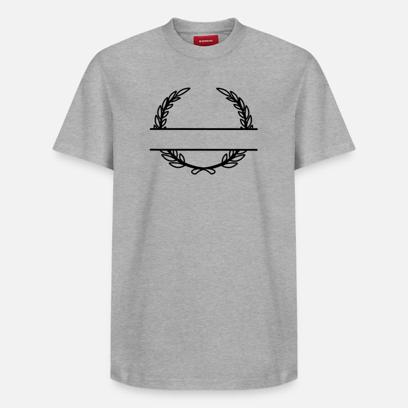 Couronne de laurier nom bannière - T-shirt unisexe décontracté en coton Supima – de SPREAD - gris chiné