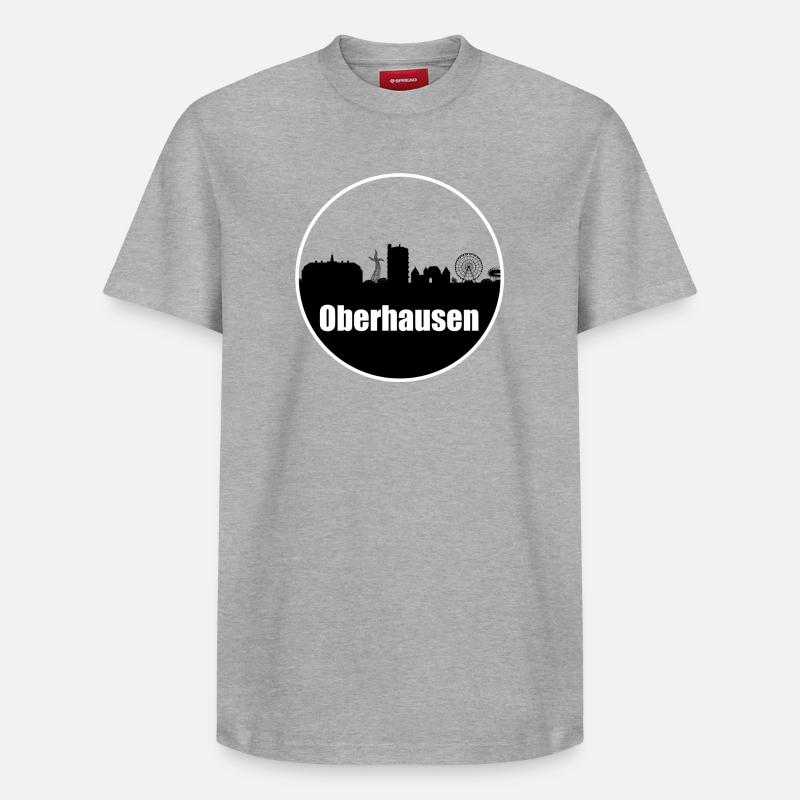 Oberhasuen Transparency Skyline - T-shirt unisexe décontracté en coton Supima – de SPREAD - gris chiné