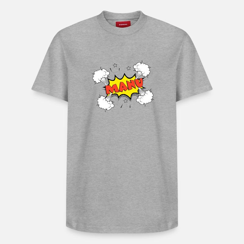 Manu - T-shirt unisexe décontracté en coton Supima – de SPREAD - gris chiné