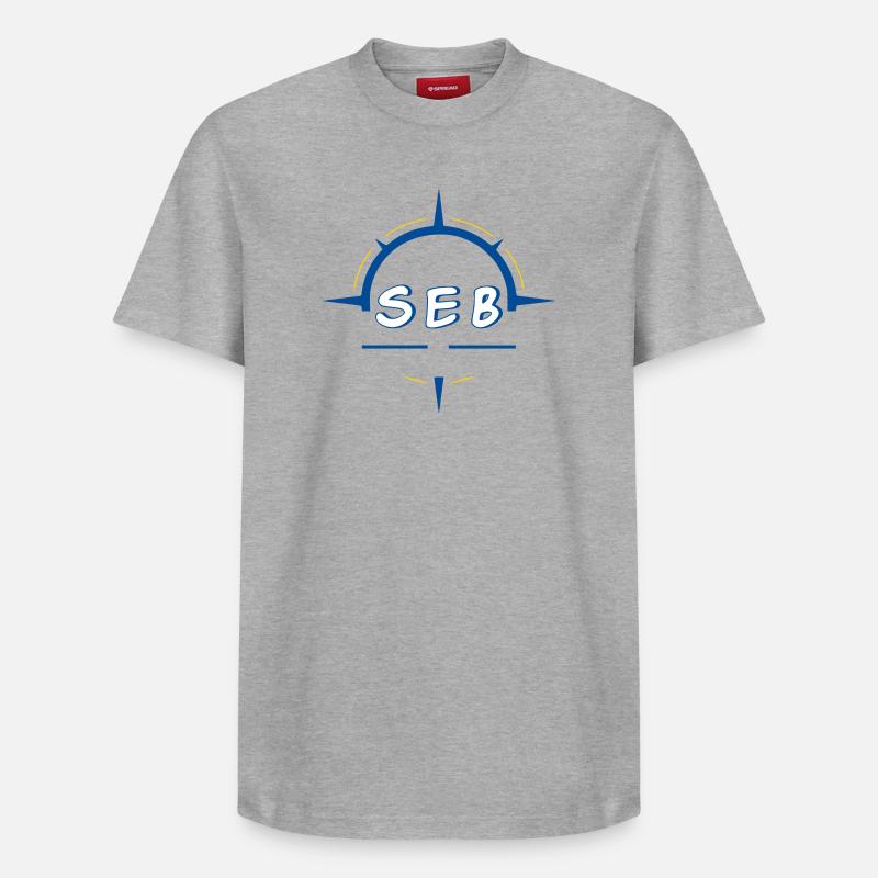 Seb - Relaxed Unisex Supima Cotton T-Shirt – von SPREAD - Grau meliert
