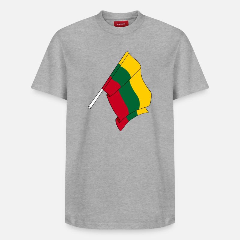 Flag Lithuania - Relaxed Unisex Supima Cotton T-Shirt – by SPREAD - heather grey