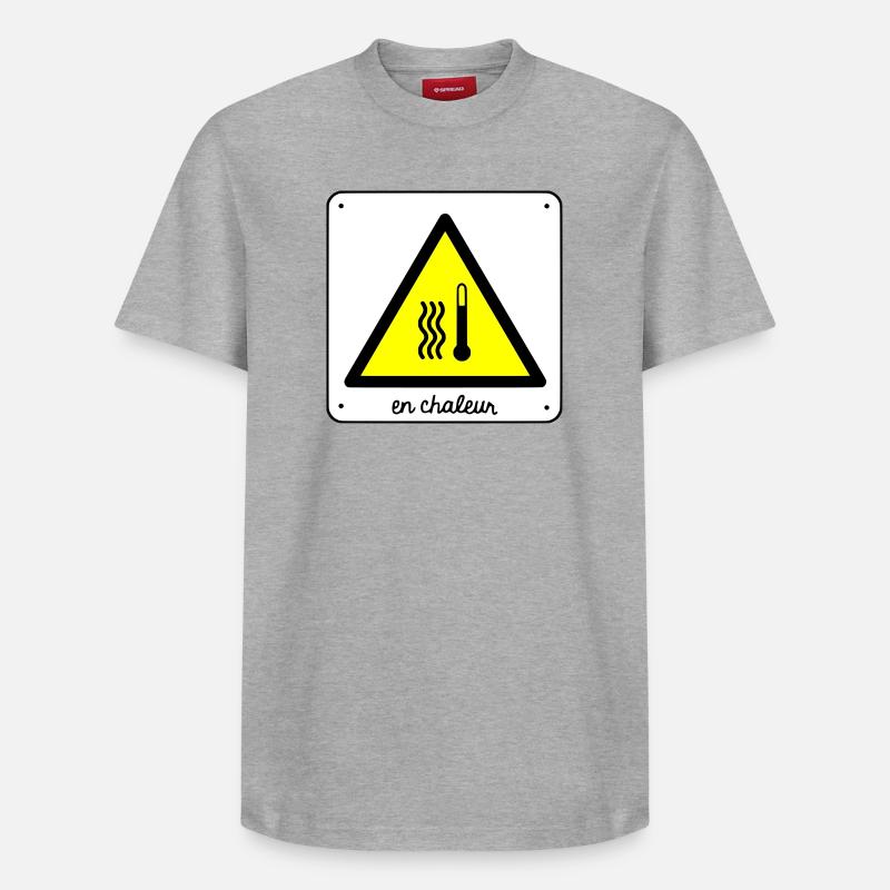 En chaleur - T-shirt unisexe décontracté en coton Supima – de SPREAD - gris chiné