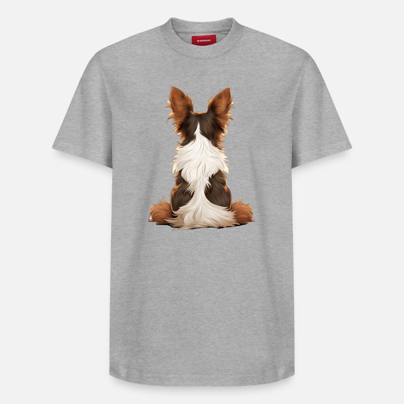 Papillon - Relaxed Unisex Supima Cotton T-Shirt – von SPREAD - Grau meliert