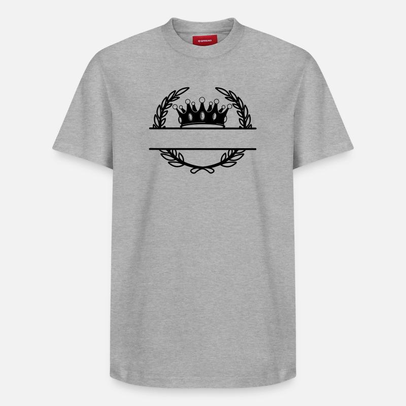 Couronne de laurier avec couronne - T-shirt unisexe décontracté en coton Supima – de SPREAD - gris chiné