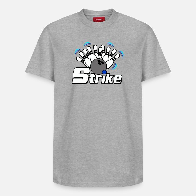 Strike Bowling - Relaxed Unisex Supima Cotton T-Shirt – by SPREAD - heather grey