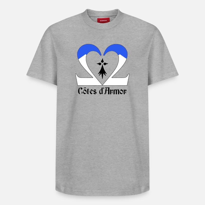 Côtes d'Armor - Relaxed Unisex Supima Cotton T-Shirt – von SPREAD - Grau meliert